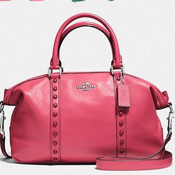 Coach Handbags - NWT Coach Central Satchel Enamel Studded